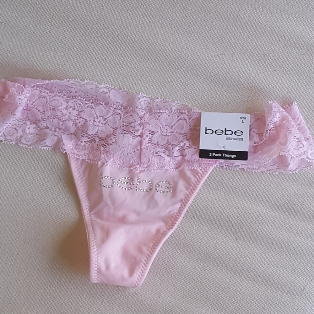 The cutest! Bebe pink thong panties